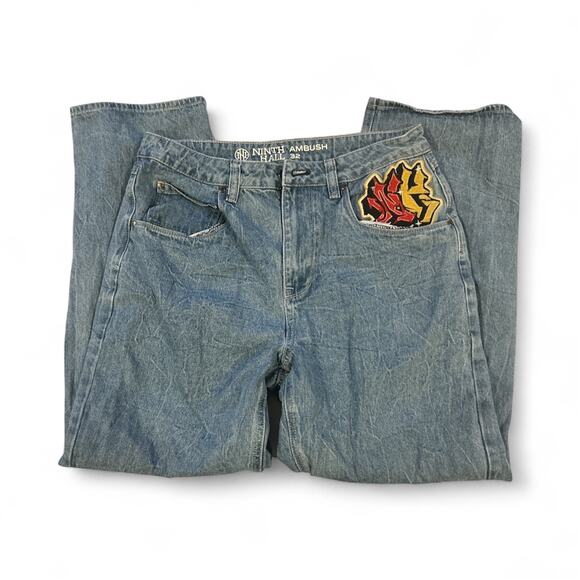 Ninth Hall Ambush Medium Blue Loose Fit Jeans Mens - 32 - Picture 1 of 3
